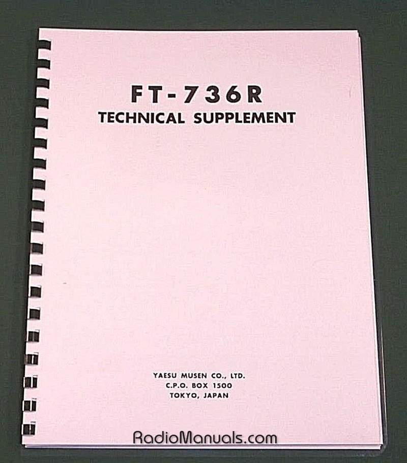 Yaesu FT-736R Service Manual - Click Image to Close